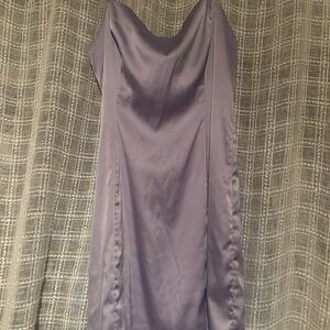 Elegant Purple Satin Dress